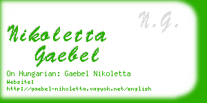nikoletta gaebel business card